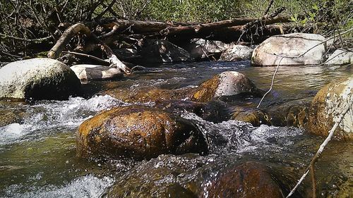 Close-up of flowing water