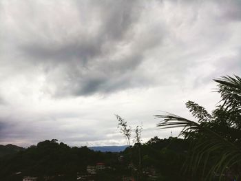 Low angle view of storm clouds