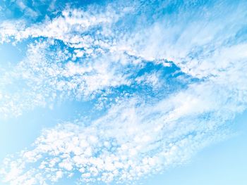Low angle view of clouds in sky