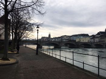 Bridge over river in city