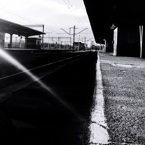 Surface level of railroad tracks