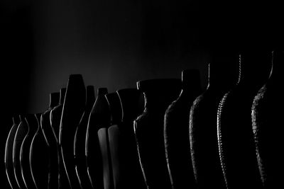 Close-up of empty chairs in room