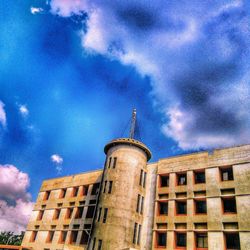 Low angle view of building against sky