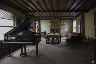 Interior of abandoned building