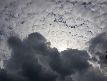 Low angle view of clouds in sky