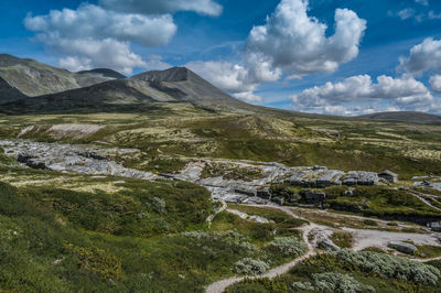 Overlooking peer gynt hytta, rondane nationalpark, høvringen