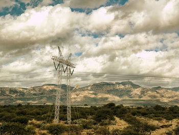 Scenic view of land against sky