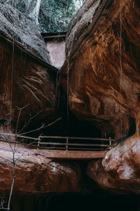 Low angle view of cave