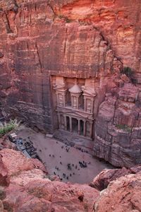 High angle view of ancient structure