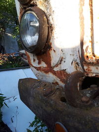 Close-up of rusty machine part