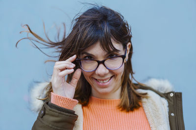 Woman wearing eyeglasses