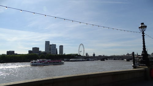 View of city buildings against sky