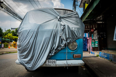 Car on road in city