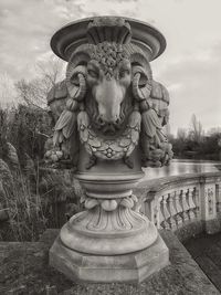Close-up of statue against sky