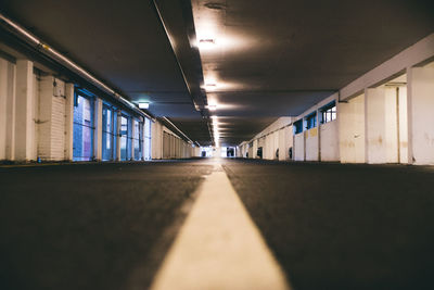 Surface level of empty corridor