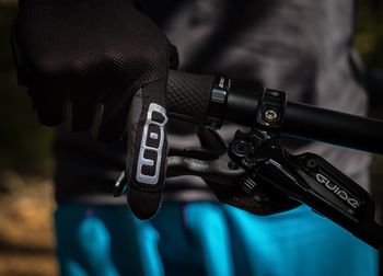 Close-up of man holding camera