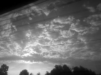 Low angle view of cloudy sky