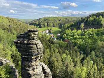 Scenic view of land against sky