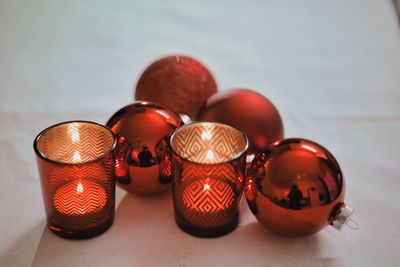 Close-up of balls on table