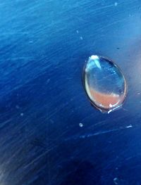 High angle view of bubbles in sea