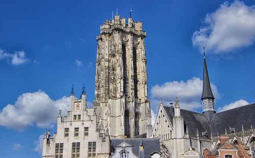 Low angle view of buildings against sky