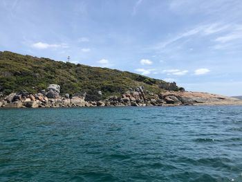 Scenic view of sea against sky