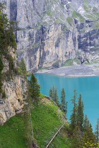 Scenic view of waterfall