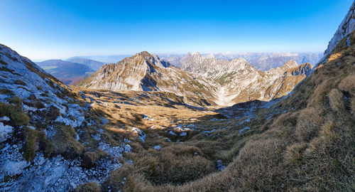 Wide landscape of glacial valley