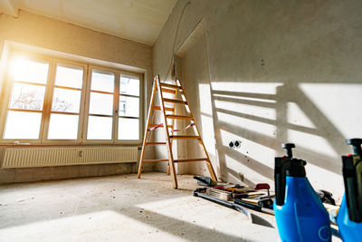 Interior of building under construction