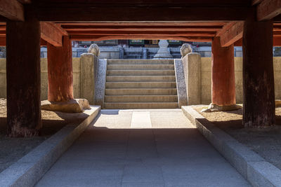 Empty corridor of building