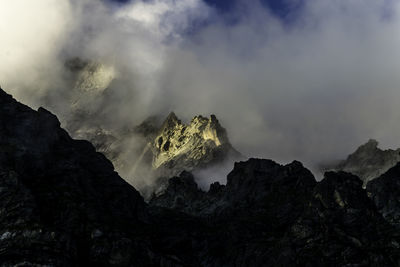 Panoramic view of mountain against sky