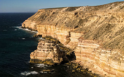 Rock formations at seaside