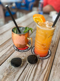 Close-up of drink on table