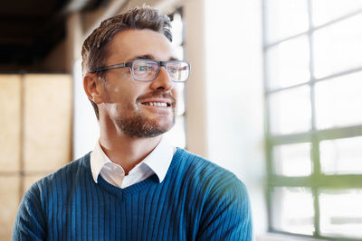 Portrait of smiling young man