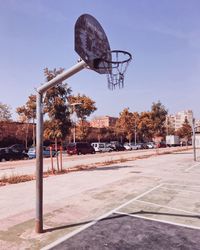 Basketball hoop against sky