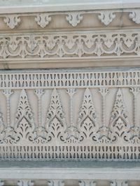 Close-up of ornate wall of building