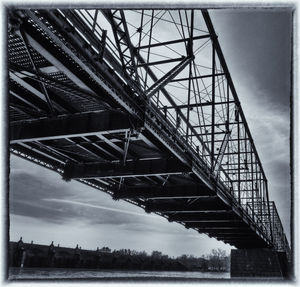 Low angle view of bridge against sky