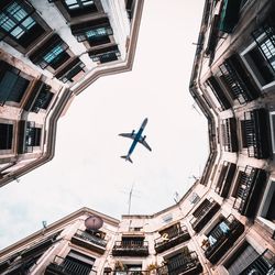 Low angle view of buildings against sky