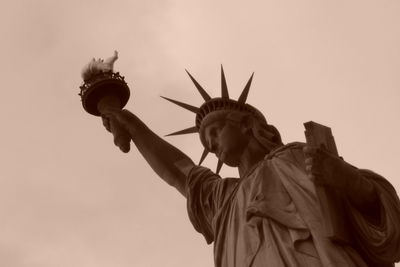 Low angle view of statue