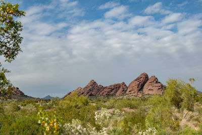 Scenic view of mountain against sky