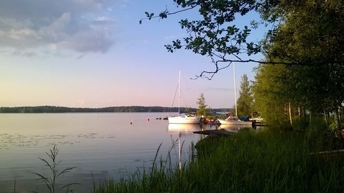 Scenic view of calm lake