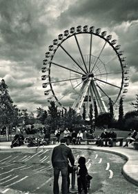 Ferris wheel in amusement park