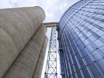 Low angle view of modern building against sky