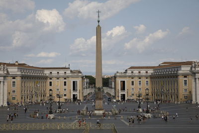 Group of people in front of building