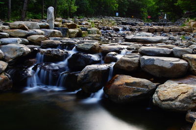 Scenic view of rocks in water