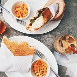 Close-up of served food