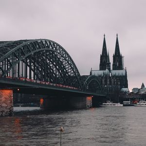 Bridge over river in city