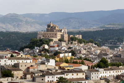 High angle view of cityscape