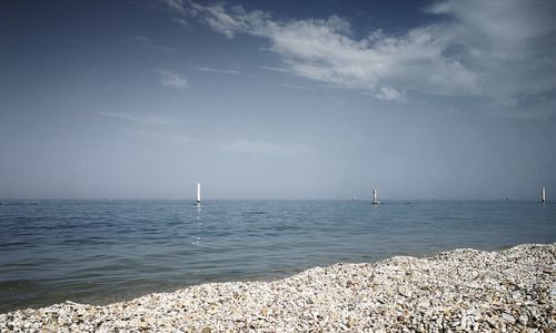 Scenic view of sea against sky