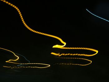 Light trails at night
